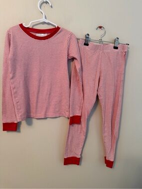Lake Red & White Striped Pajama Set with Red Trim